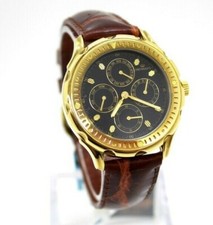 Orologio al Quarzo Pryngeps Calendario Completo in Acciaio Dorato