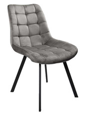 POLTRONA SEDIA VELLUTO GRIGIO