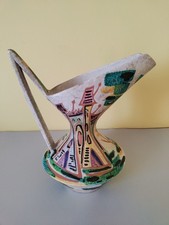 Brocca In Ceramica Dipinta A Mano Anni 50