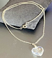 Collana Swarovski da donna con ciondolo cuore catenina lunga 45 cm girocollo