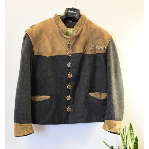 Giaccone lana pelle uomo tg - ,