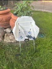 Seggiolino per bicicletta posteriore per bambini - bianco con cintura