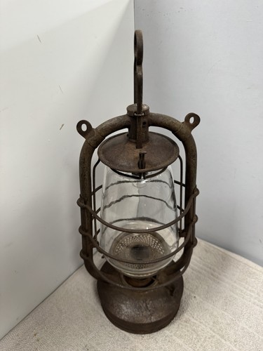 Vintage oil lantern - lamp, bat