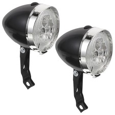  Gruppo faro per bicicletta vintage da 2 pezzi - Luce per bicicletta a LED