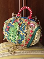 COFFA BORSA ARTIGIANALE SICILIANA "A BEDDA FIGGHIA" IN PALMA NANA ORNATA A MANO