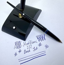 Rarissima penna stilografica MONTBLANC 222 anni 60 SET SUPPORTO SCRIVANIA - Pistone - 22 32 - RESTAURATA