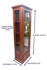 Vetrina In Legno Massello E Vetro Credenza Rustica