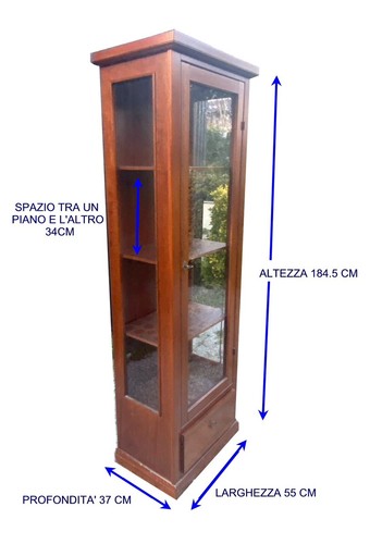 Vetrina legno massello e - in,