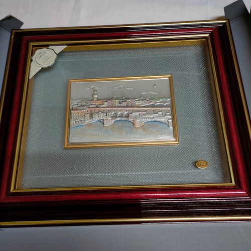 Quadro lastra argento a - in,