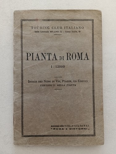 Pianta roma del - t.c.i., 1925