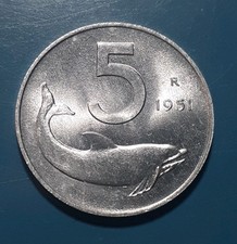 ITALIA 5 LIRE DELFINO 1951 FDC