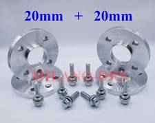 KIT 4 DISTANZIALI RUOTA 20+20mm CITROEN C1 + BULLONI OEM (PIATTO)