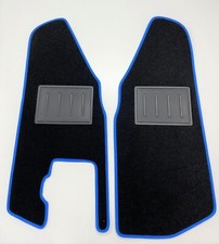 ASC tappetini auto set kit 2pz Ape Piaggio 50  bordo blu battitacco in gomma