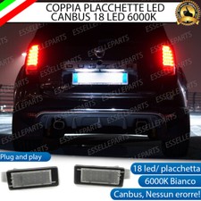 COPPIA LUCI TARGA PLAFONIERE PLACCHETTE DACIA DUSTER 18 LED CANBUS 6000K