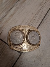 Fibbia Cintura Western Country Dollari Argento