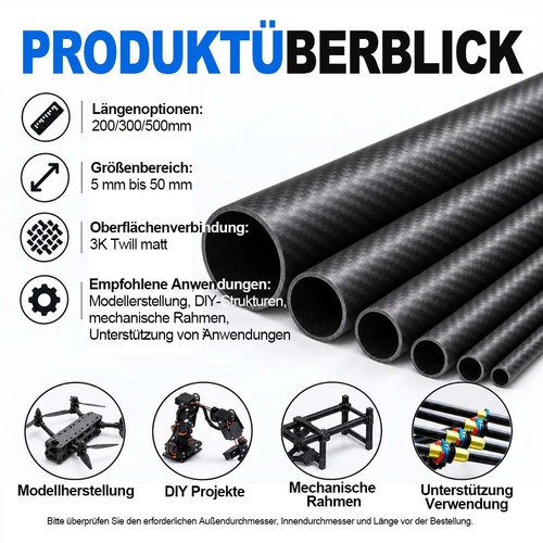 Tubo carbonio ø5 - in, 50