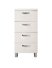 Mobile base cucina 40 cm con 4 cassetti, Bianco o Legno - MabelOnline