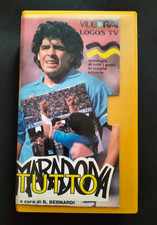 VHS ° TUTTO MARADONA ° 1992 ° Napoli °  VIDEO RAI LOGOS ° Vintage