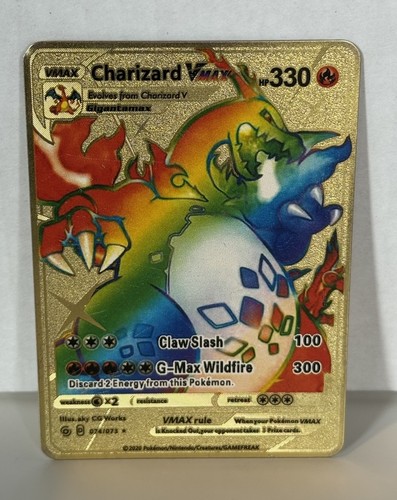 Charizard vmax metal gold - vmax,