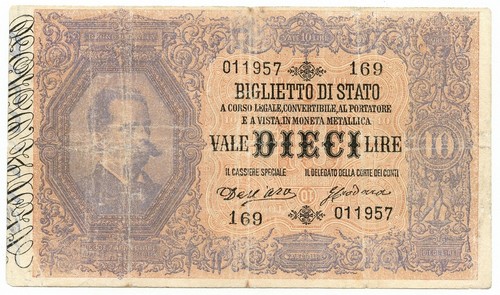 Lire biglietto stato - 10, di