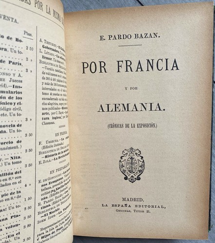 Pardo bazan por francia y - bazan:,