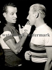 Foto originale Ercole Baldini con André Darrigade al Vigorelli di Milano 1959