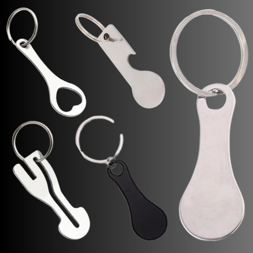 Trolley coin keyring removable - trolley,