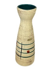 vaso ceramica vintage Scheurich W-Germany 520-28 Mid Century 28 cm motivo PT1