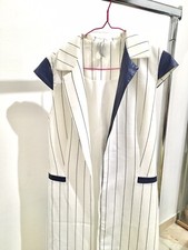 Maxi Gilet Lungo A Righe Made In Italy