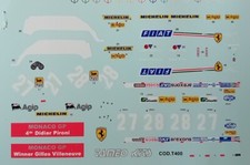 decal x  FERRARI 126 CK GP MONACO 1981 1° VILLENEUVE - 5° PIRONI Tameo TMKDE391