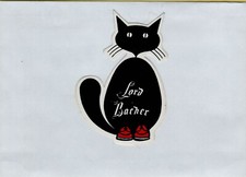 adesivo vintage STICKER kleber CAT GATTO LORD BACHER