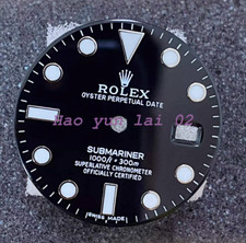 1PZ 3135mm Orologio Nero Verde Acqua Quadrante Ghost per Movimento 2836 2824 3135 NUOVO