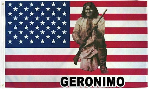 Geronimo flag 3x5 apache - geronimo, us