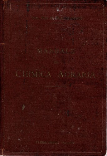 Manuale chimica agraria - di,
