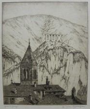 IRAS BALDESSARI (Innsbruck 1894-Roma 1965) Incisione cm 55x46 anni '30 DUX