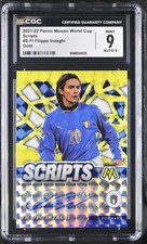 INZAGHI - 2021/22 Panini Mosaic WC Scripts Gold /10 CGC 9 Auto 9