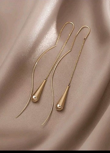 Orecchini pendenti color oro - orecchini,