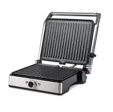 GRIGLIA ELETTRICA BISTECCHIERA TOSTIERA PIASTRA ANTIADERENTE 2in1 PANINI CARNE