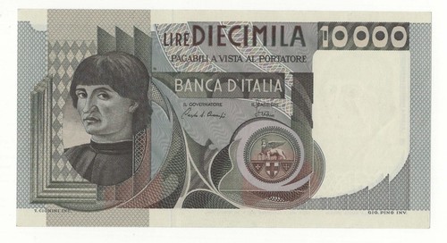 10000 lire castagno emissione - castagno,