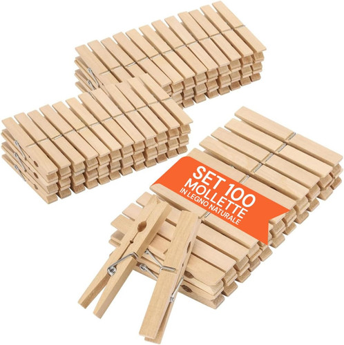 Mollette bucato legno set - mollette,