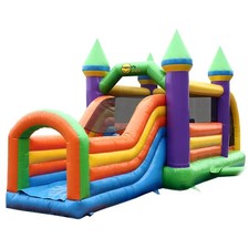 Castello Gonfiabile per Bambini Professionale con Scivolo e Ostacoli
