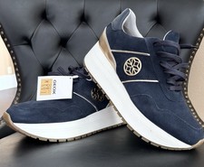 Geox Navy White Gold Lace Up