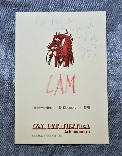 Wifredo lam signed poster - lam,