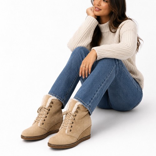Stivaletti donna crew beige - stivaletti,