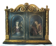 Dittico antico dipinto a olio