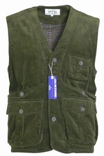 Gilet uomo multitasche giacca VELLUTO foderato CACCIA pesca taglie forti 46-66