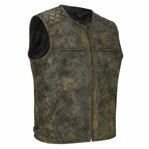 Moto gilet pelle uomo - in, da