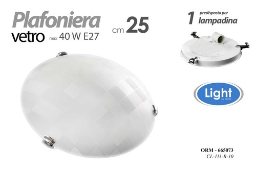 Applique luce ø25cm parete - 1,