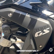 Coppia Inserto 3d compatibile fianco alluminio BMW R 1300 GS Standard Bianco x1