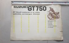 Suzuki GT 750 1971 depliant ITALIANO originale motorcycle brochure 